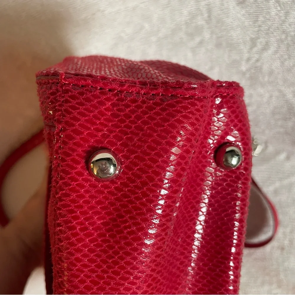 White House Black Market Red Purse Snake‎ print